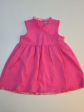 Little Me Bright Pink Polka Dot Sundress